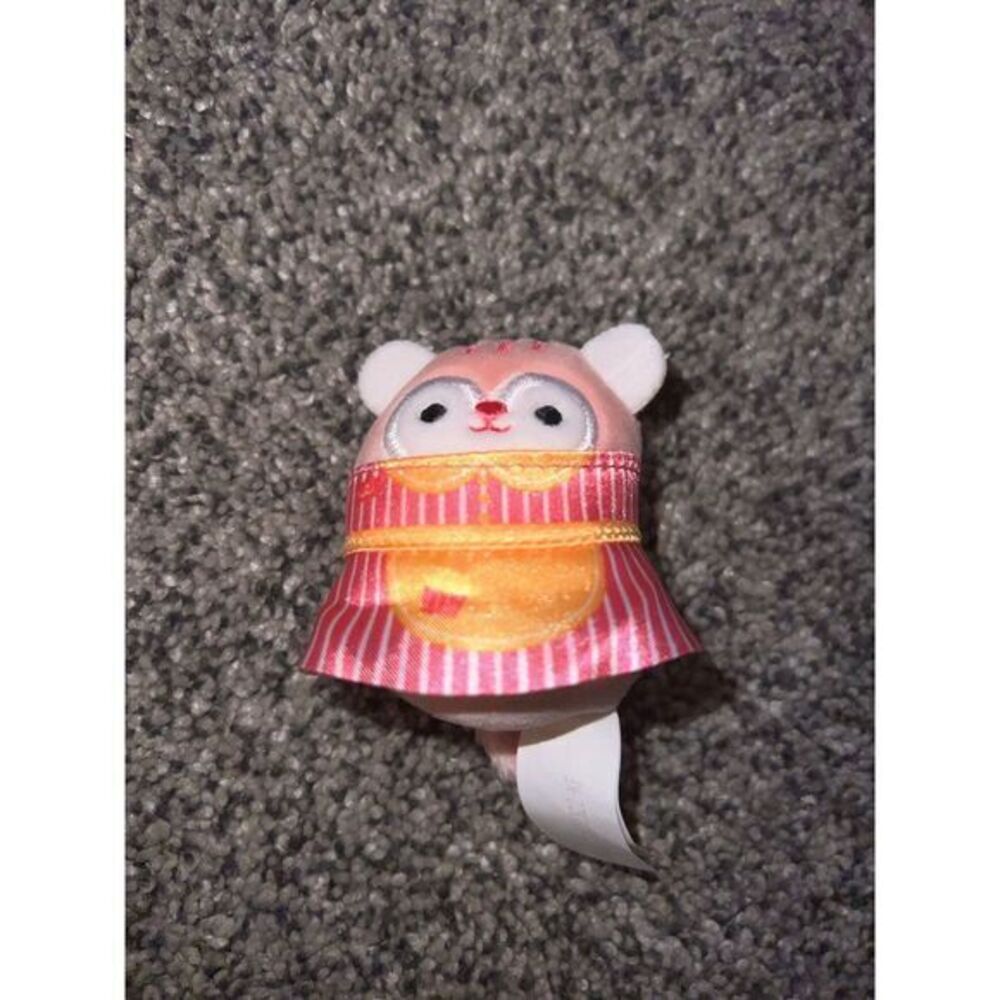 squishville squishmallow pink cat with cupcake‎ dress 2"
